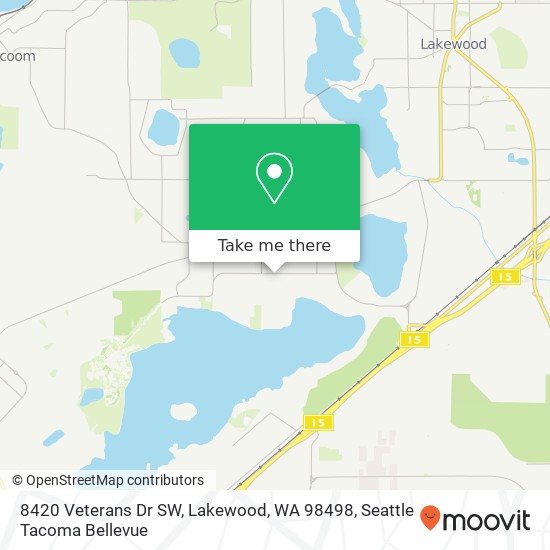 8420 Veterans Dr SW, Lakewood, WA 98498 map