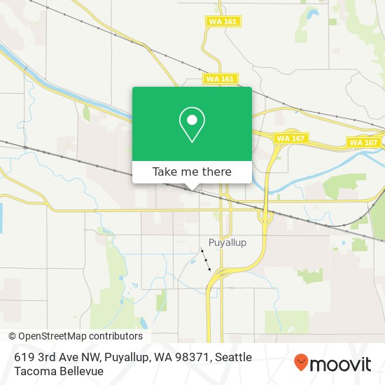 Mapa de 619 3rd Ave NW, Puyallup, WA 98371