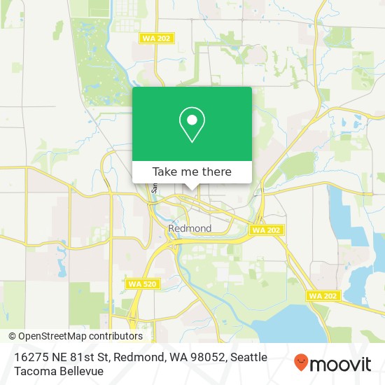 16275 NE 81st St, Redmond, WA 98052 map