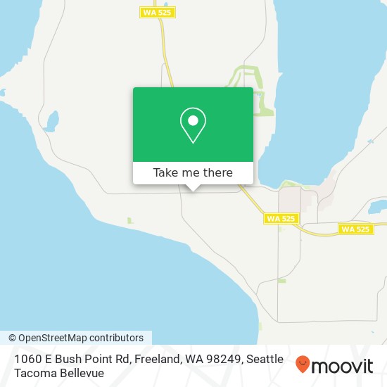 Mapa de 1060 E Bush Point Rd, Freeland, WA 98249