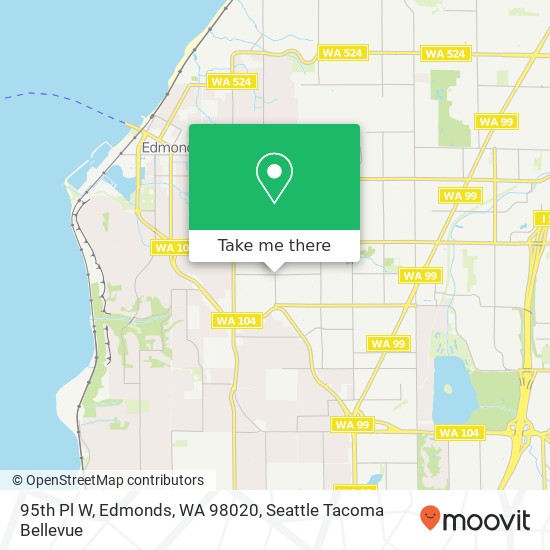 Mapa de 95th Pl W, Edmonds, WA 98020