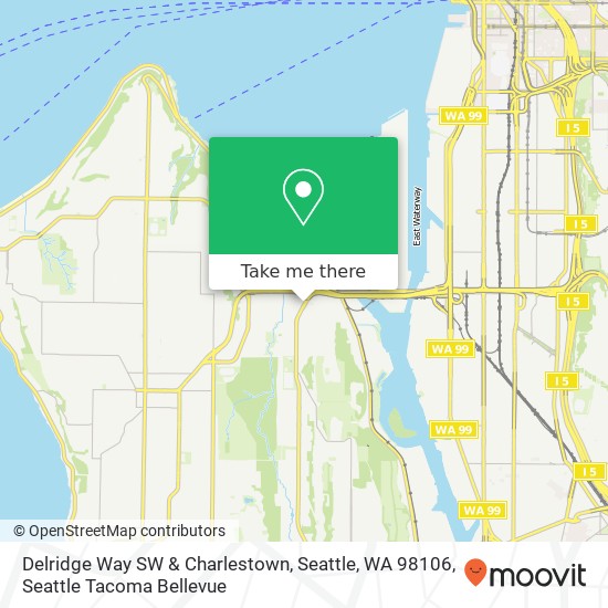 Mapa de Delridge Way SW & Charlestown, Seattle, WA 98106