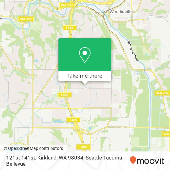 121st 141st, Kirkland, WA 98034 map