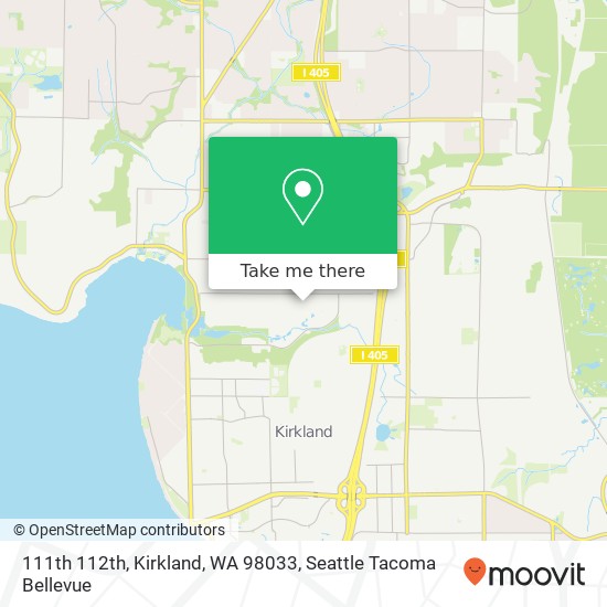 Mapa de 111th 112th, Kirkland, WA 98033