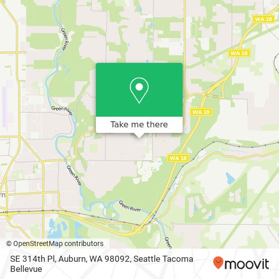 Mapa de SE 314th Pl, Auburn, WA 98092