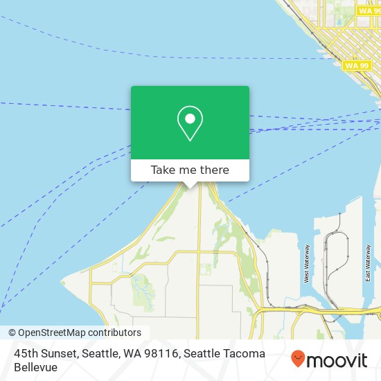 Mapa de 45th Sunset, Seattle, WA 98116