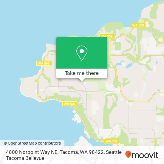 Mapa de 4800 Norpoint Way NE, Tacoma, WA 98422