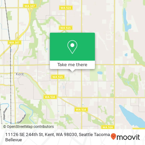 Mapa de 11126 SE 244th St, Kent, WA 98030