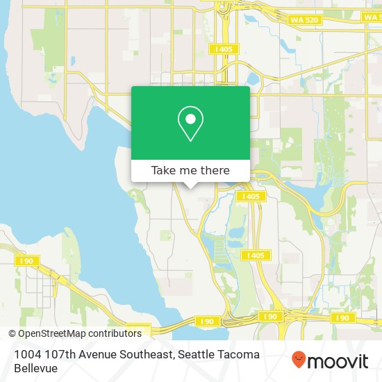 Mapa de 1004 107th Avenue Southeast