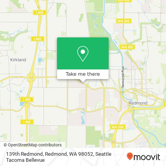 Mapa de 139th Redmond, Redmond, WA 98052