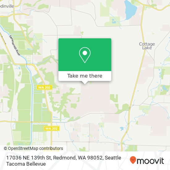 Mapa de 17036 NE 139th St, Redmond, WA 98052