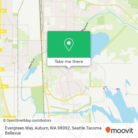 Evergreen Way, Auburn, WA 98092 map