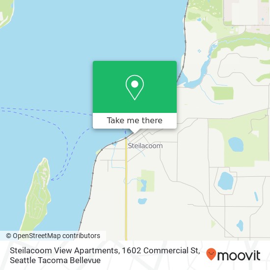 Steilacoom View Apartments, 1602 Commercial St map