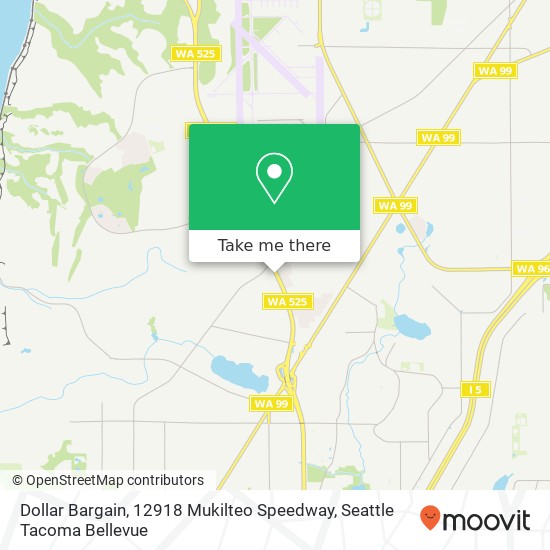 Dollar Bargain, 12918 Mukilteo Speedway map
