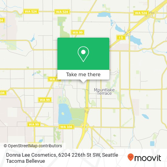 Mapa de Donna Lee Cosmetics, 6204 226th St SW