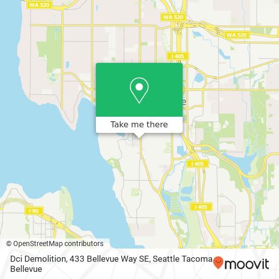 Mapa de Dci Demolition, 433 Bellevue Way SE