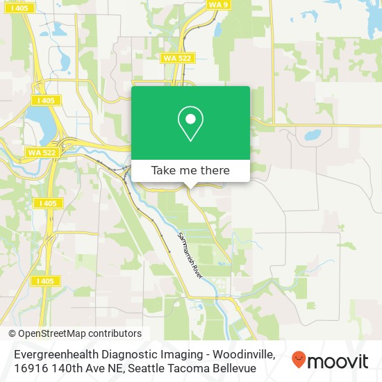 Mapa de Evergreenhealth Diagnostic Imaging - Woodinville, 16916 140th Ave NE