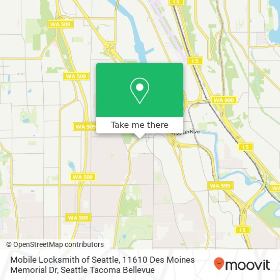 Mobile Locksmith of Seattle, 11610 Des Moines Memorial Dr map