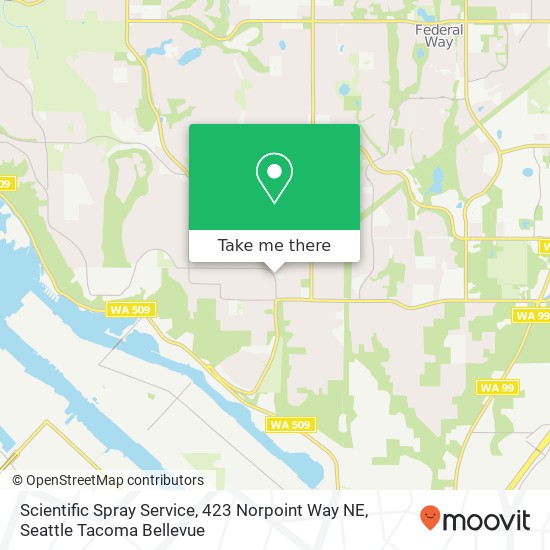 Mapa de Scientific Spray Service, 423 Norpoint Way NE