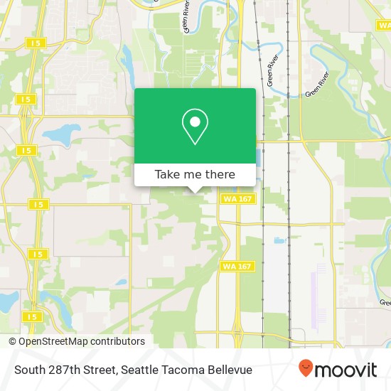 Mapa de South 287th Street, S 287th St, Auburn, WA, USA