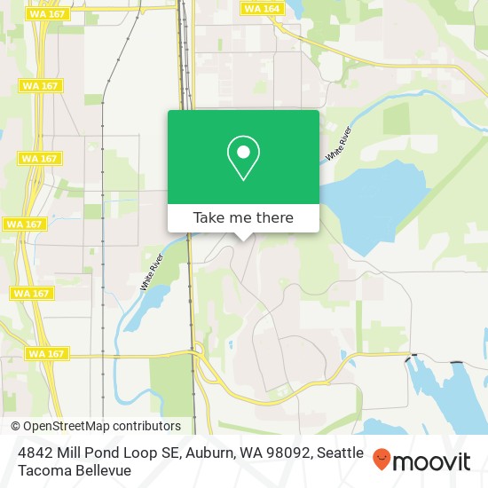 Mapa de 4842 Mill Pond Loop SE, Auburn, WA 98092