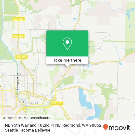 Mapa de NE 95th Way and 182nd Pl NE, Redmond, WA 98052