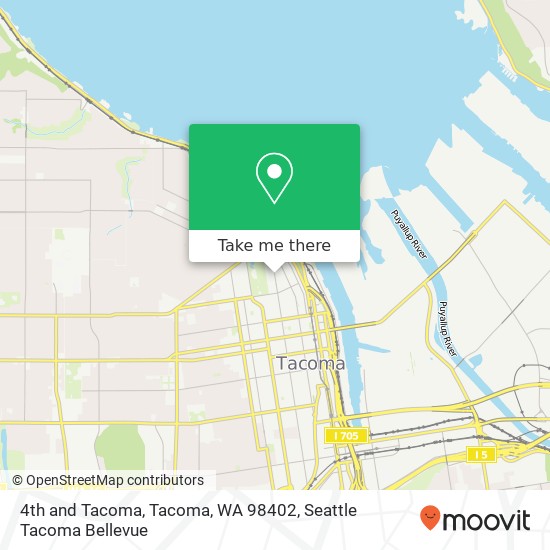 4th and Tacoma, Tacoma, WA 98402 map