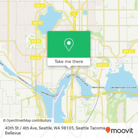 Mapa de 40th St / 4th Ave, Seattle, WA 98105