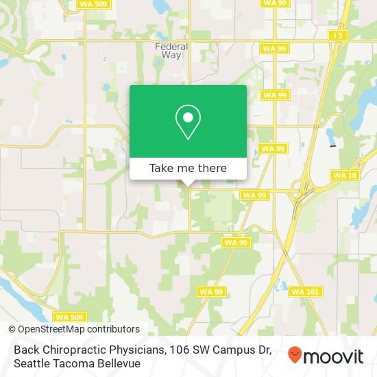 Back Chiropractic Physicians, 106 SW Campus Dr map