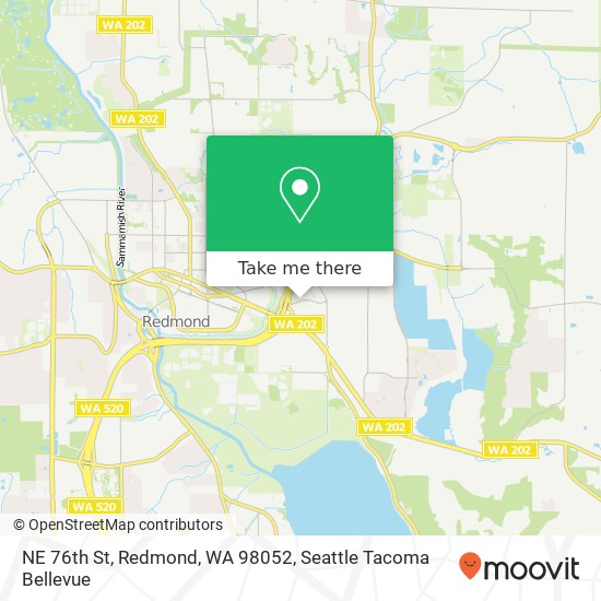 Mapa de NE 76th St, Redmond, WA 98052