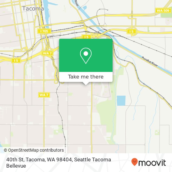 Mapa de 40th St, Tacoma, WA 98404