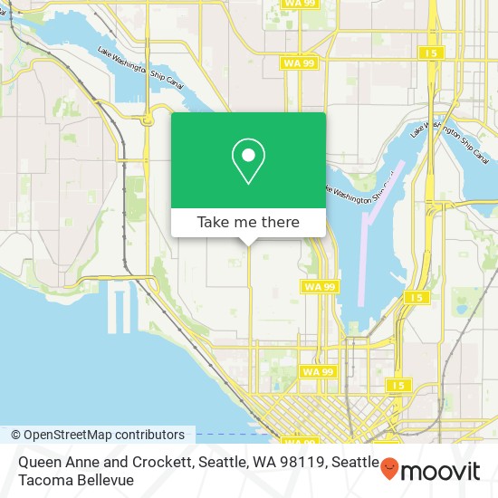 Queen Anne and Crockett, Seattle, WA 98119 map