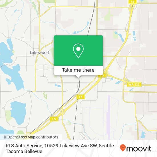 Mapa de RTS Auto Service, 10529 Lakeview Ave SW