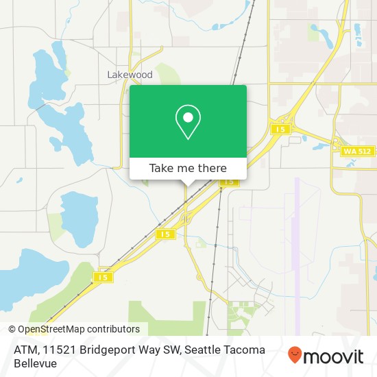 Mapa de ATM, 11521 Bridgeport Way SW