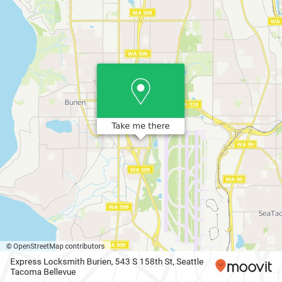 Express Locksmith Burien, 543 S 158th St map