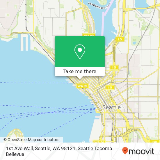 Mapa de 1st Ave Wall, Seattle, WA 98121