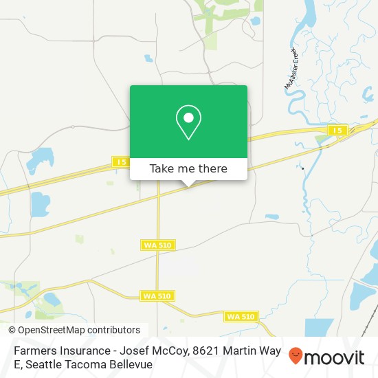 Farmers Insurance - Josef McCoy, 8621 Martin Way E map