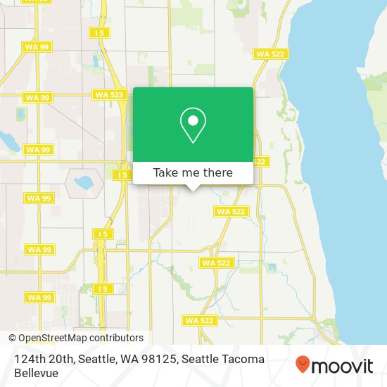 124th 20th, Seattle, WA 98125 map