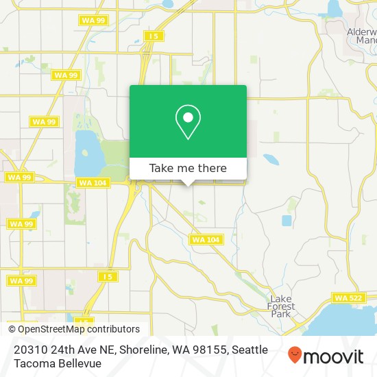 Mapa de 20310 24th Ave NE, Shoreline, WA 98155