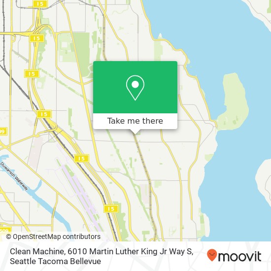 Clean Machine, 6010 Martin Luther King Jr Way S map