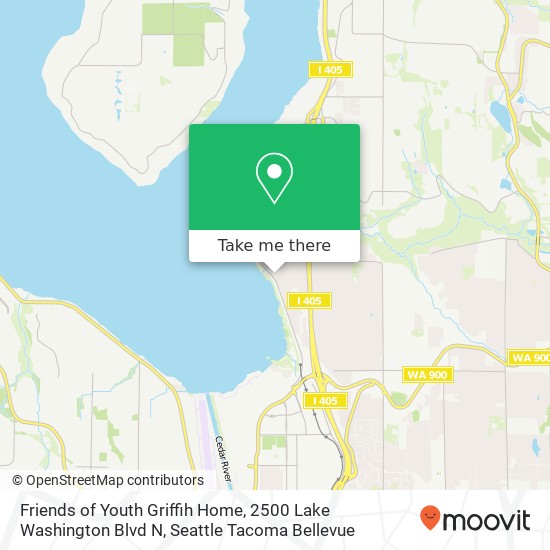 Mapa de Friends of Youth Griffih Home, 2500 Lake Washington Blvd N