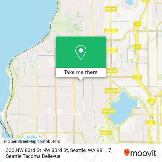 Mapa de 333,NW 83rd St NW 83rd St, Seattle, WA 98117