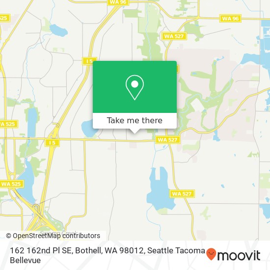 Mapa de 162 162nd Pl SE, Bothell, WA 98012