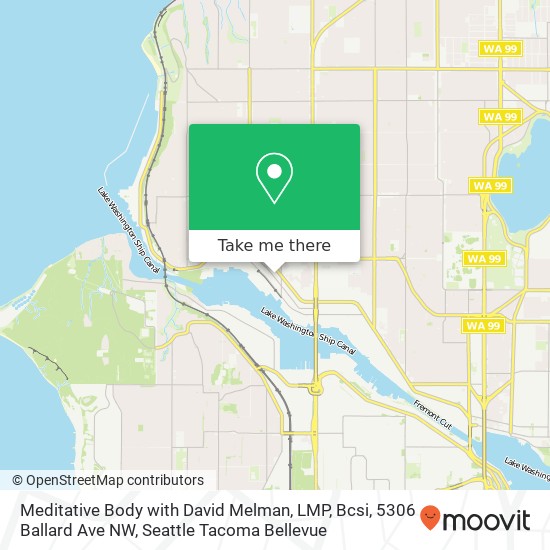 Mapa de Meditative Body with David Melman, LMP, Bcsi, 5306 Ballard Ave NW