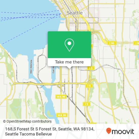 Mapa de 168,S Forest St S Forest St, Seattle, WA 98134