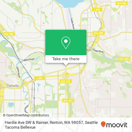 Hardie Ave SW & Rainier, Renton, WA 98057 map