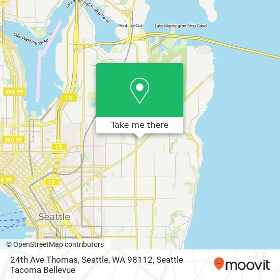 Mapa de 24th Ave Thomas, Seattle, WA 98112