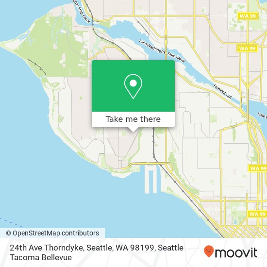 Mapa de 24th Ave Thorndyke, Seattle, WA 98199