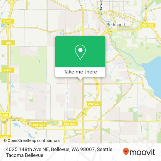 4025 148th Ave NE, Bellevue, WA 98007 map