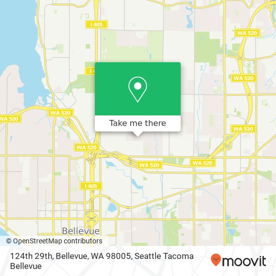 Mapa de 124th 29th, Bellevue, WA 98005